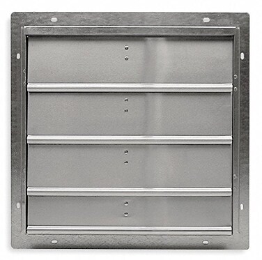 Dayton 18" Backdraft Damper/Wall Shutter, 18-1/2" x 18-1/2" Opening Required