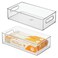 iDesign Stackable Fridge Bin, Clear, Set of 2