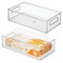 iDesign Stackable Fridge Bin, Clear, Set of 2