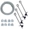 Tie Down 59070 Galvanized Cable ,Includes 4 Anchors, 8 Clamps, 50 Feet Galvanized Cable, Black