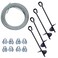 Tie Down 59070 Galvanized Cable ,Includes 4 Anchors, 8 Clamps, 50 Feet Galvanized Cable, Black