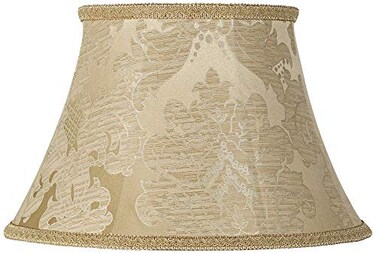 Springcrest Lilla Large Ivory Brocade Pattern Bell Lamp Shade 10x17x11 ,Spider