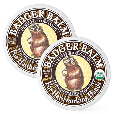 Badger Organic Healing Hand Balm, Hardworking Hands, 2 oz ,2-Pack