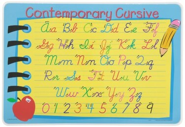 Painless Learning Contemporary Cursive Placemat Large