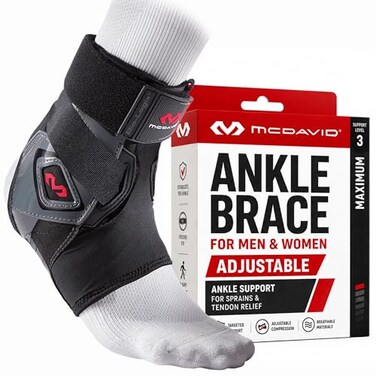 McDavid Bio-Logix Ankle Brace, Black, Medium/Large, Left