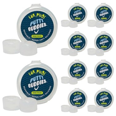 Putty Buddies Earvolution Original Swim Earplugs, Moldable, 10 Pair Pack