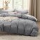 Bedsure Prewashed Duvet Cover King, Cotton-Like Soft Bedding Set, Grey