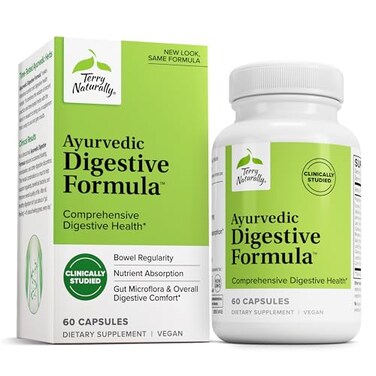 Terry Naturally Ayurvedic Digestive Formula - Gut Regularity - 60 Count