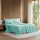 Lacoste 100% Cotton Percale 3-Piece Sheet Set, Water Blue, Twin XL