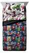 Jay Franco Marvel Avengers Team 4 Piece Twin Bed Set - Includes Reversible ComforterSheet Set - Super Soft Fade Resistant Polyester - ,Official Marvel Product