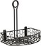 Winco 8 1/4" Black Oblong Wire Condiment Caddy