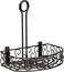 Winco 8 1/4" Black Oblong Wire Condiment Caddy