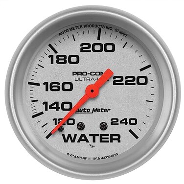 AUTO METER 4433 Ultra-Lite Mechanical Water Temperature Gauge