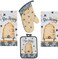 Kay Dee 4 Piece Bee Happy Kitchen Set - 2 Terry Towels, Oven Mitt, Potholder