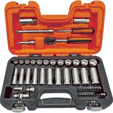 Bahco S330L Socket Set 53 Piece3/8in Drive Deep Socket Kit