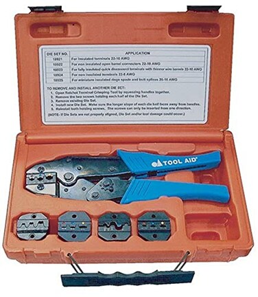 Tool Aid - Crimper Kit Ratcheting Removable Jaws ,18920