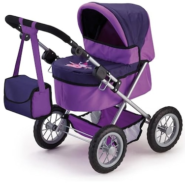 Bayer Doll Stroller - Foldable Pram for Dolls up to 18 in - Lilac