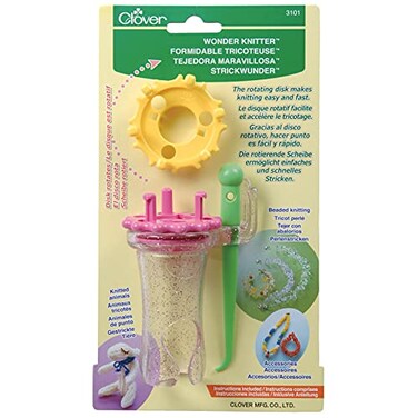 CLOVER 3101 Wonder Knitter Pink, 8.8" Height x 5" Length x 1.8" Width