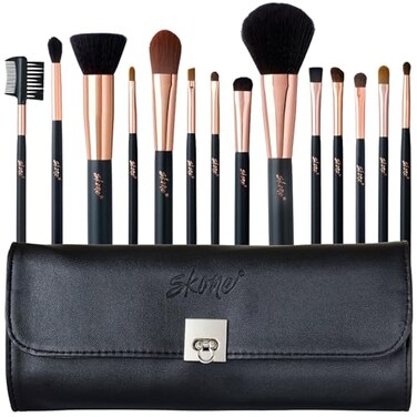 Skone Makeup Brush Set, 14 Piece Rose Gold Synthetic Kit