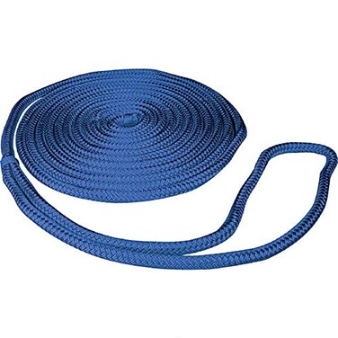 SEACHOICE Double-Braid Nylon Dock Line 3/8" x 15' 40301 Blue