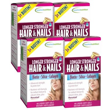Applied Nutrition Longer Stronger HairNails Beauty Formula ,4 Pack