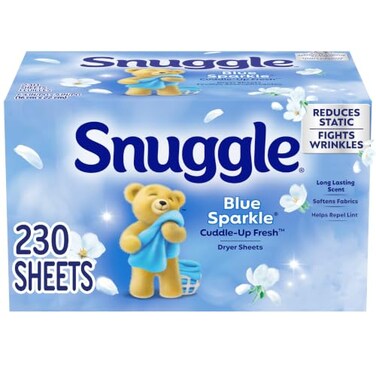 Snuggle Fabric Softener Dryer Sheets, Blue Sparkle, 230 Count