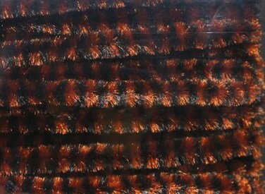 Hareline Fly Tying Variegated Chenille Medium - Medium, Black/Brown