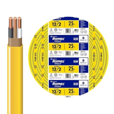 Southwire Romex SIMpull„25 ft. 12/2 Solid CU NM-B W/G Wire, 28828221