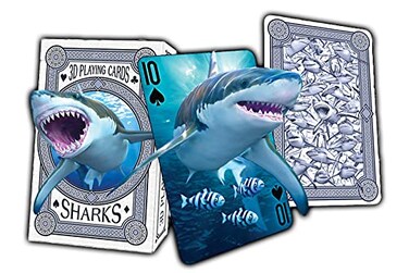 Artgame 3D Lenticular Shark Playing Card Deck - by
