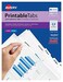 AveryPrintable Self-Adhesive Index Tabs, 1-1/4" White, 2304 Tabs