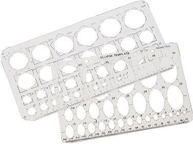 EUROTOOL Circle and Oval Template Set