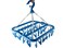 Groupcow Clip and Drip Hanger Clothes Hanger Drying Rack 32 Clips ,Blue