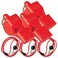 Fox 40 Classic w/Breakaway Lanyard 3 Pack ,Red