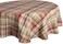 DII Give Thanks Plaid Fall Table Decor, AutumnThanksgiving Tabletop Linens, 70" Round Tablecloth