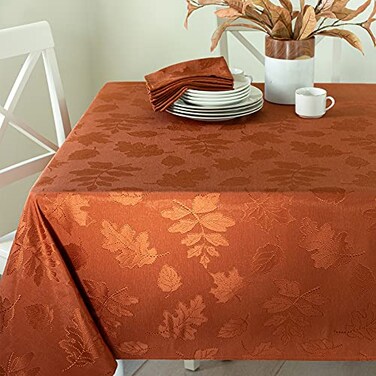 Benson Mills Harvest Legacy Tablecloth ,Rust 60" x 140" Rectangular