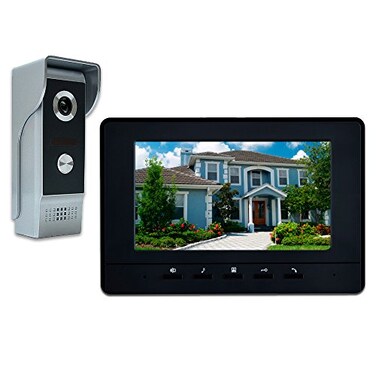AMOCAM Wired Video Intercom System, 7 Inch Video Doorbell Door Camera Kit