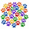 Fun Express Paw Print Cutouts - 4" - 48 Pieces