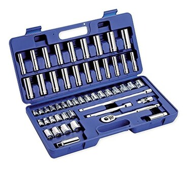 Westward 6XZ83 Socket Set, 53 Pieces