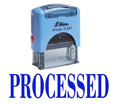 Printtoo Processed Self Inking Rubber Stamp Office Stationary Custom Shiny Stamp