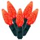 Vickerman 50 Light Red C6 LED Light Set on Green Wire