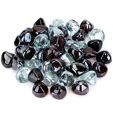 Stanbroil 10-Pound Blended Fire Glass, 1/2 inch Diamonds Glass for Fire Pit