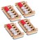 hand2mind Foam RekenRods Ten Frame Boards, Red and White Counters, Kindergarten Learning Games, Ten Frame Math Manipulatives, Counting Toys, Math Games ,4 Ten Frames and 40 Math Counters