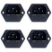 CESS IEC AC Power Inlet with Fuse Holder, Screw Mount, 4 Pack