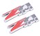 Aimoll 2pcs Z71 4x4 Emblems Badges, 3D ABS Decal Emblems for Chevy GMC Silverado ,Chrome Red