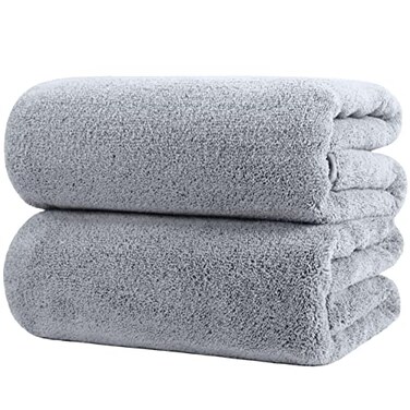 POLYTE 410 GSM Poly Blend Microfiber Bath Sheet Extra Large Set, 35x70 in