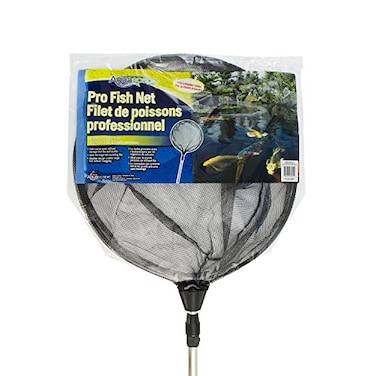 Aquascape Pro Fish Net Round with Black Soft Netting with Extendable Handle for Pond Water FeatureLarge