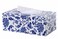 S Forever Blue and White Porcelain Pattern Pumping Tray PU Leather Rectangular Tissue Box Cover ,Large