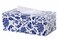 S Forever Blue and White Porcelain Pattern Pumping Tray PU Leather Rectangular Tissue Box Cover ,Large