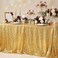 QueenDream Glitter Gold Tablecloth for Parties 90x156 Inch Rectangle Sequin Fabric