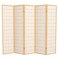 Red Lantern 6 ft. Tall Window Pane Shoji Screen - Natural - 5 Panels